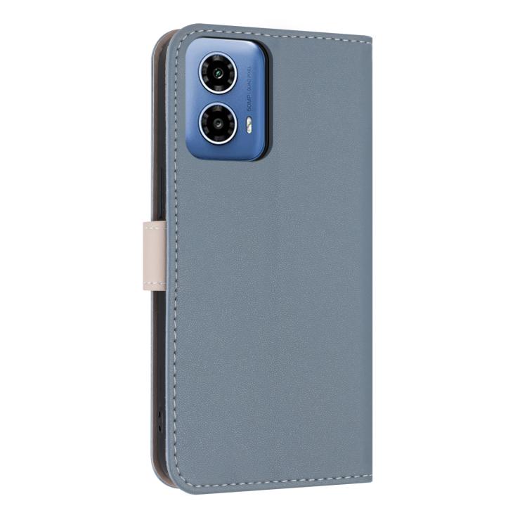 For Motorola Moto G35 Metal Bow Leather Phone Case with Hand Strap