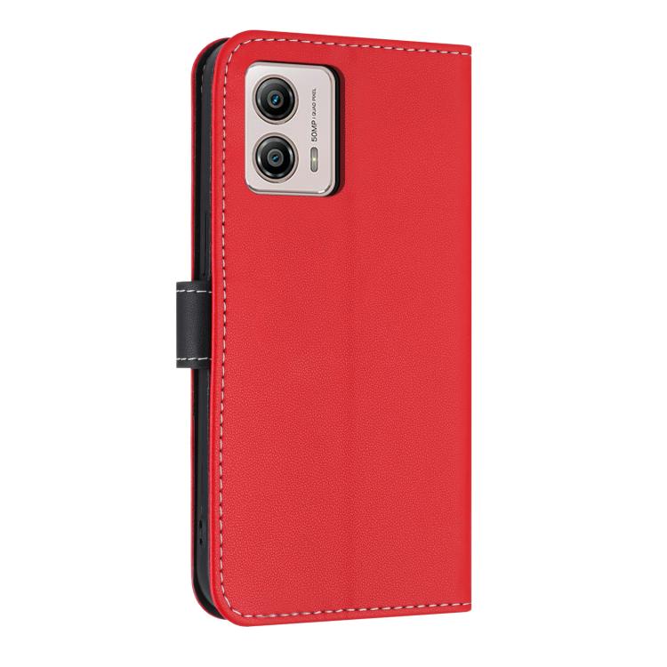 For Motorola Moto G73 5G Metal Bow Leather Phone Case with Hand Strap