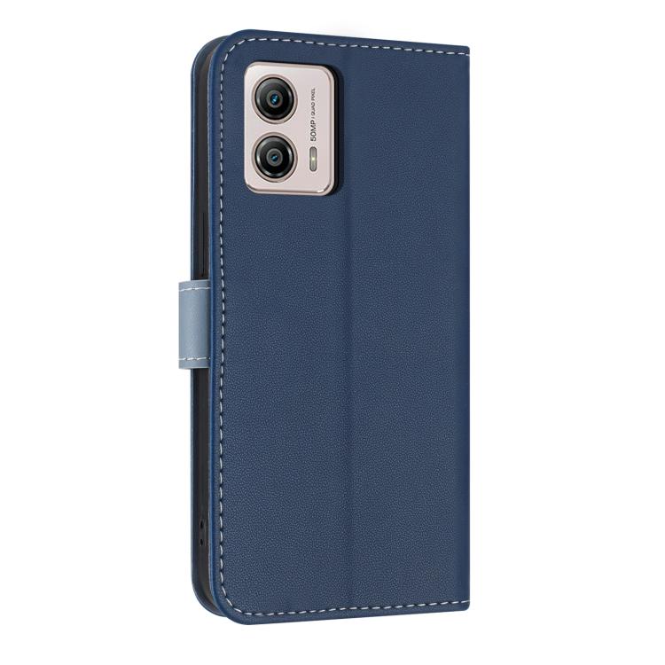 For Motorola Moto G73 5G Metal Bow Leather Phone Case with Hand Strap