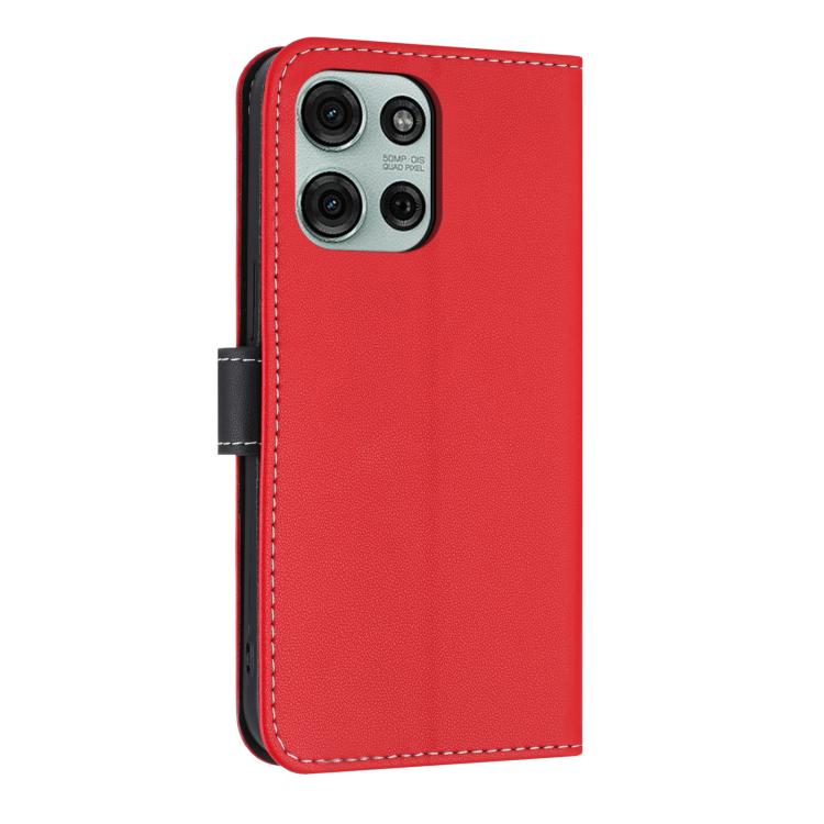 For Motorola Moto G75 5G Metal Bow Leather Phone Case with Hand Strap