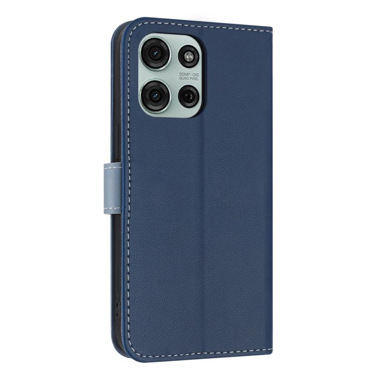 For Motorola Moto G75 5G Metal Bow Leather Phone Case with Hand Strap