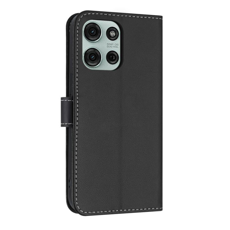 For Motorola Moto G75 5G Metal Bow Leather Phone Case with Hand Strap