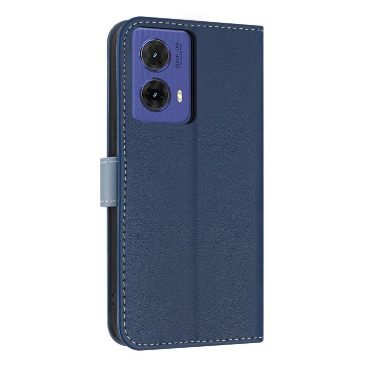 For Motorola Moto G85 5G Metal Bow Leather Phone Case with Hand Strap