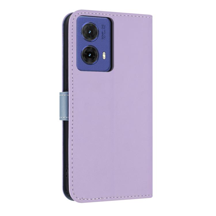 For Motorola Moto G85 5G Metal Bow Leather Phone Case with Hand Strap