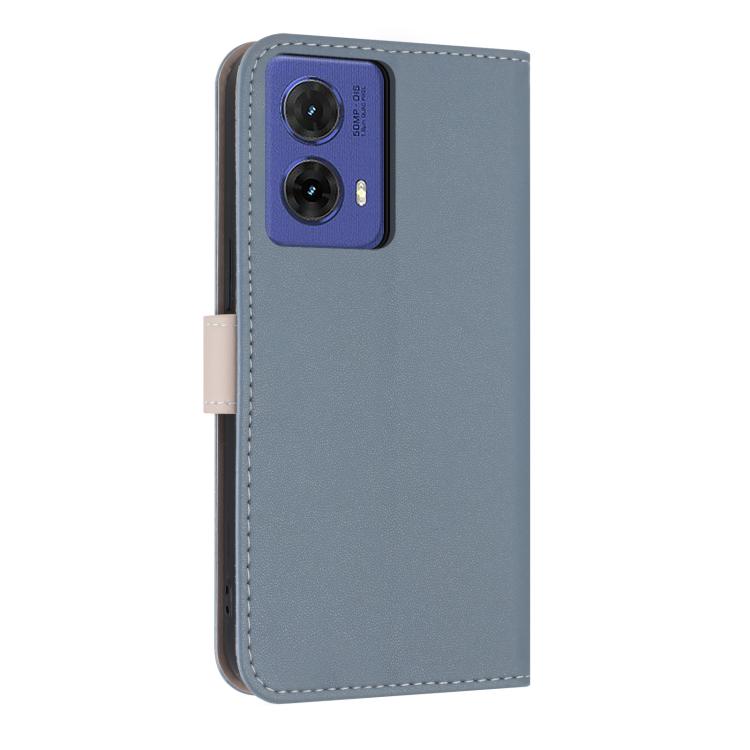 For Motorola Moto G85 5G Metal Bow Leather Phone Case with Hand Strap