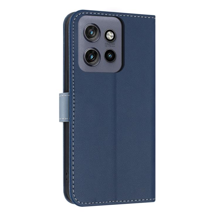 For Motorola Moto G56 5G Metal Bow Leather Phone Case with Hand Strap