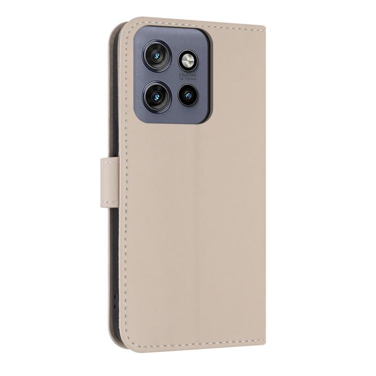 For Motorola Moto G56 5G Metal Bow Leather Phone Case with Hand Strap