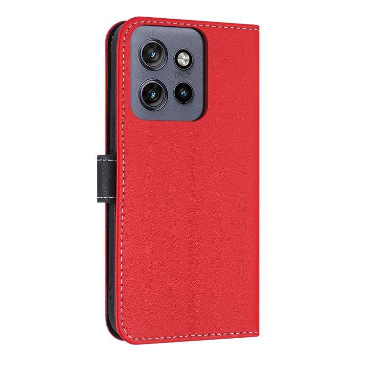 For Motorola Moto G86 5G Metal Bow Leather Phone Case with Hand Strap