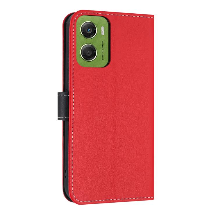 For Motorola Moto G06 4G Metal Bow Leather Phone Case with Hand Strap