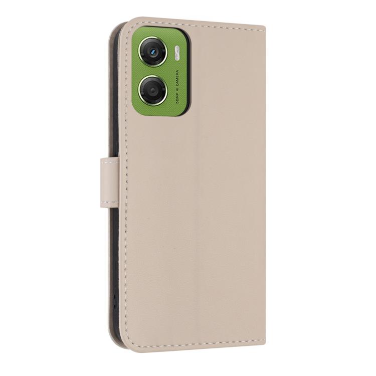 For Motorola Moto G06 4G Metal Bow Leather Phone Case with Hand Strap