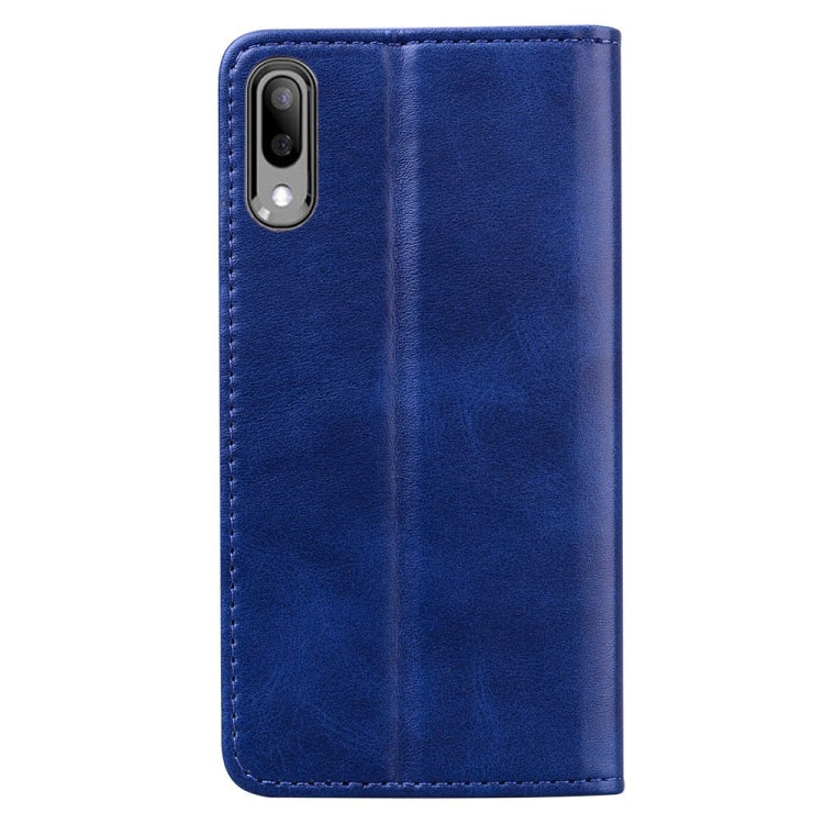 For Samsung Galaxy A10 Business Stitching Horizontal Flip Leather Case with Double Folding & Bracket & Card Slots & Photo Frame & Wallet