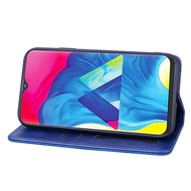 For Samsung Galaxy A10 Business Stitching Horizontal Flip Leather Case with Double Folding & Bracket & Card Slots & Photo Frame & Wallet