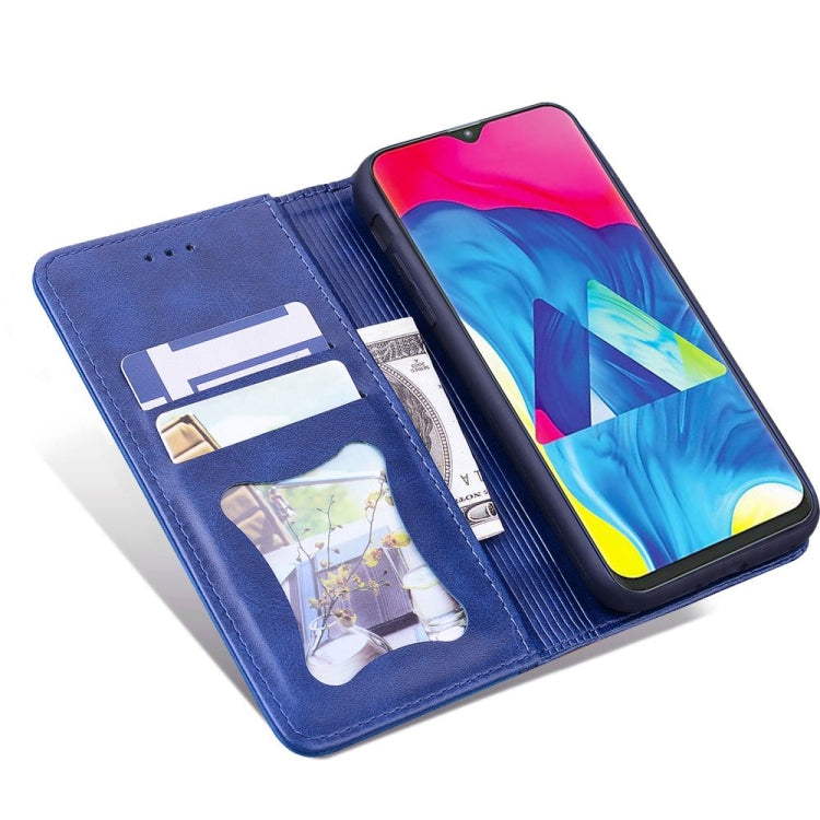 For Samsung Galaxy A10 Business Stitching Horizontal Flip Leather Case with Double Folding & Bracket & Card Slots & Photo Frame & Wallet