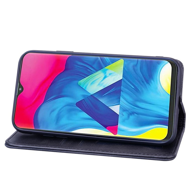 For Samsung Galaxy A10 Business Stitching Horizontal Flip Leather Case with Double Folding & Bracket & Card Slots & Photo Frame & Wallet