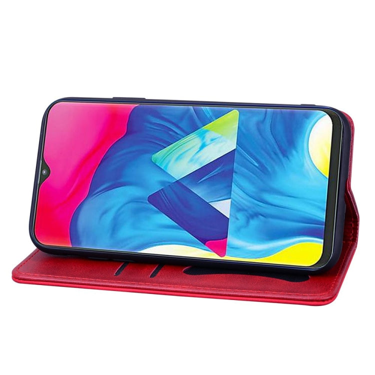 For Samsung Galaxy A10 Business Stitching Horizontal Flip Leather Case with Double Folding & Bracket & Card Slots & Photo Frame & Wallet