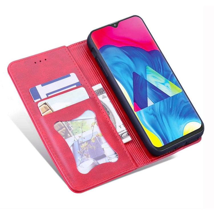 For Samsung Galaxy A10 Business Stitching Horizontal Flip Leather Case with Double Folding & Bracket & Card Slots & Photo Frame & Wallet