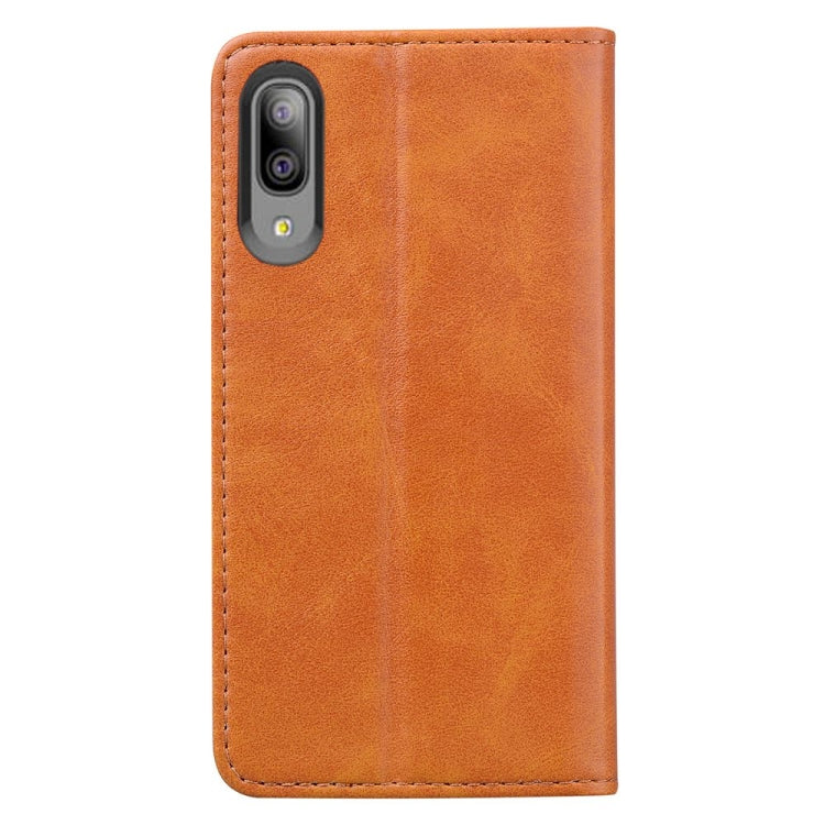 For Samsung Galaxy A10e Business Stitching Horizontal Flip Leather Case with Double Folding & Bracket & Card Slots & Photo Frame & Wallet