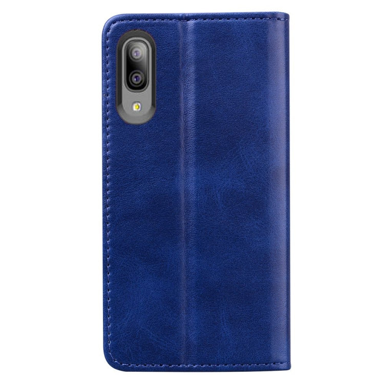 For Samsung Galaxy A10e Business Stitching Horizontal Flip Leather Case with Double Folding & Bracket & Card Slots & Photo Frame & Wallet