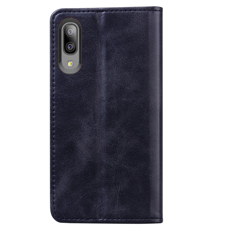 For Samsung Galaxy A10e Business Stitching Horizontal Flip Leather Case with Double Folding & Bracket & Card Slots & Photo Frame & Wallet