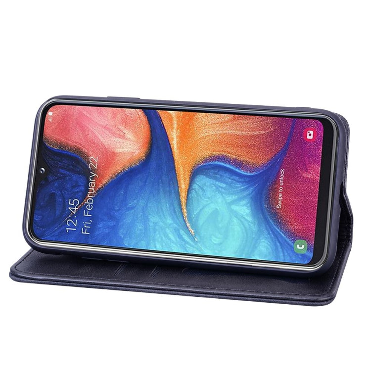For Samsung Galaxy A10e Business Stitching Horizontal Flip Leather Case with Double Folding & Bracket & Card Slots & Photo Frame & Wallet