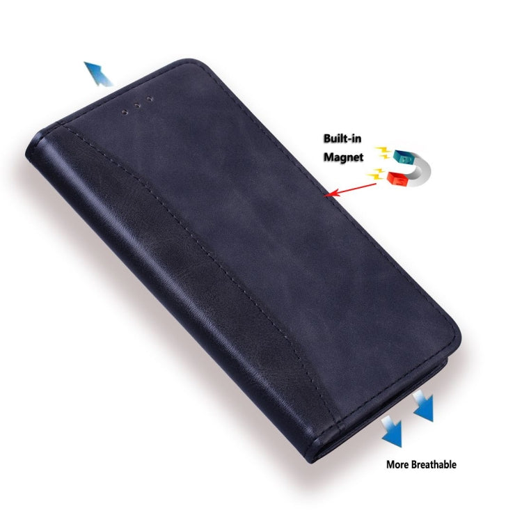 For Samsung Galaxy A10e Business Stitching Horizontal Flip Leather Case with Double Folding & Bracket & Card Slots & Photo Frame & Wallet