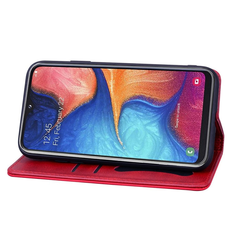 For Samsung Galaxy A10e Business Stitching Horizontal Flip Leather Case with Double Folding & Bracket & Card Slots & Photo Frame & Wallet