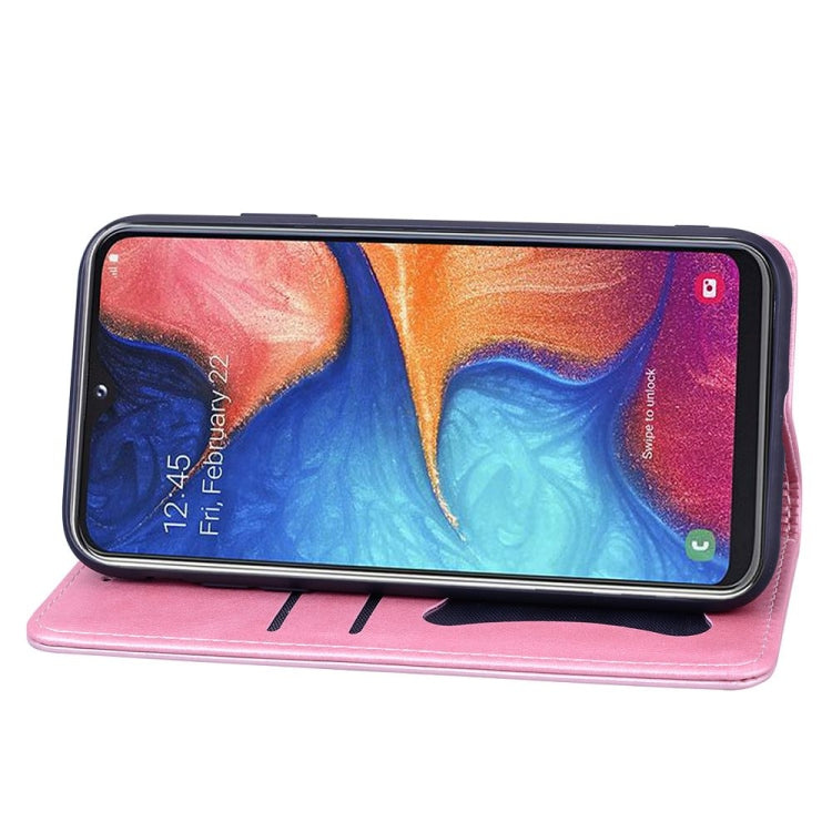 For Samsung Galaxy A10e Business Stitching Horizontal Flip Leather Case with Double Folding & Bracket & Card Slots & Photo Frame & Wallet