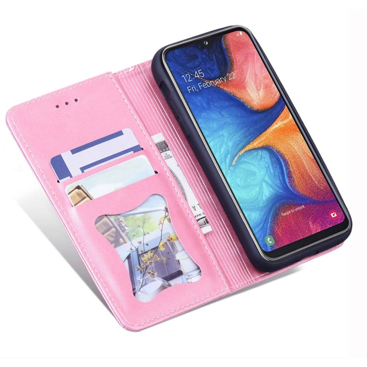 For Samsung Galaxy A10e Business Stitching Horizontal Flip Leather Case with Double Folding & Bracket & Card Slots & Photo Frame & Wallet