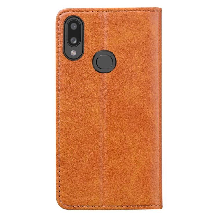 For Samsung Galaxy A10s Business Stitching Horizontal Flip Leather Case with Double Folding & Bracket & Card Slots & Photo Frame & Wallet