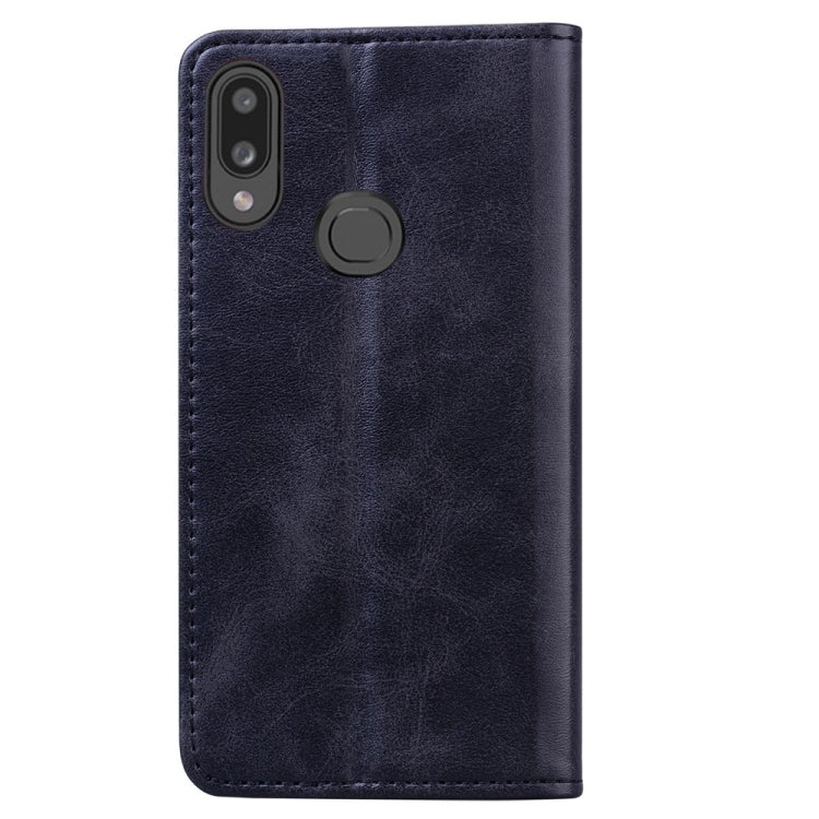 For Samsung Galaxy A10s Business Stitching Horizontal Flip Leather Case with Double Folding & Bracket & Card Slots & Photo Frame & Wallet