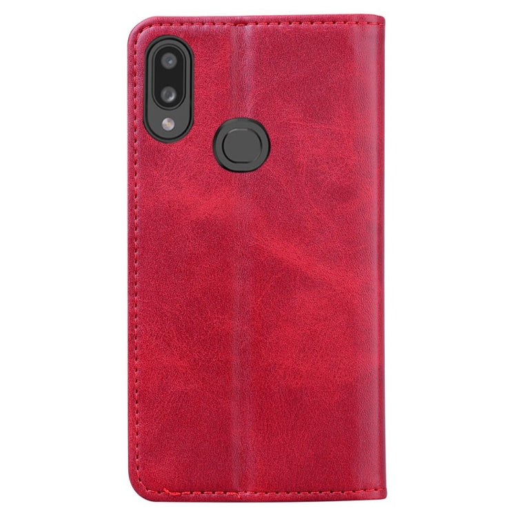 For Samsung Galaxy A10s Business Stitching Horizontal Flip Leather Case with Double Folding & Bracket & Card Slots & Photo Frame & Wallet