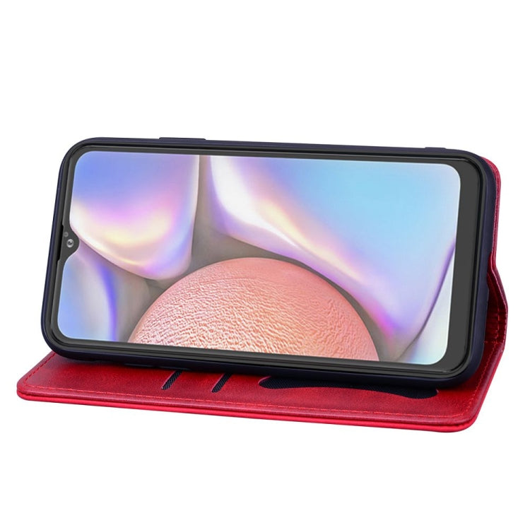 For Samsung Galaxy A10s Business Stitching Horizontal Flip Leather Case with Double Folding & Bracket & Card Slots & Photo Frame & Wallet