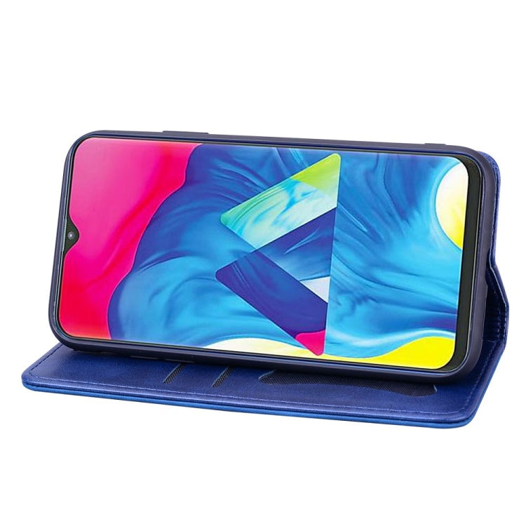 For Samsung Galaxy A11 / M11 Business Stitching Horizontal Flip Leather Case with Double Folding & Bracket & Card Slots & Photo Frame & Wallet