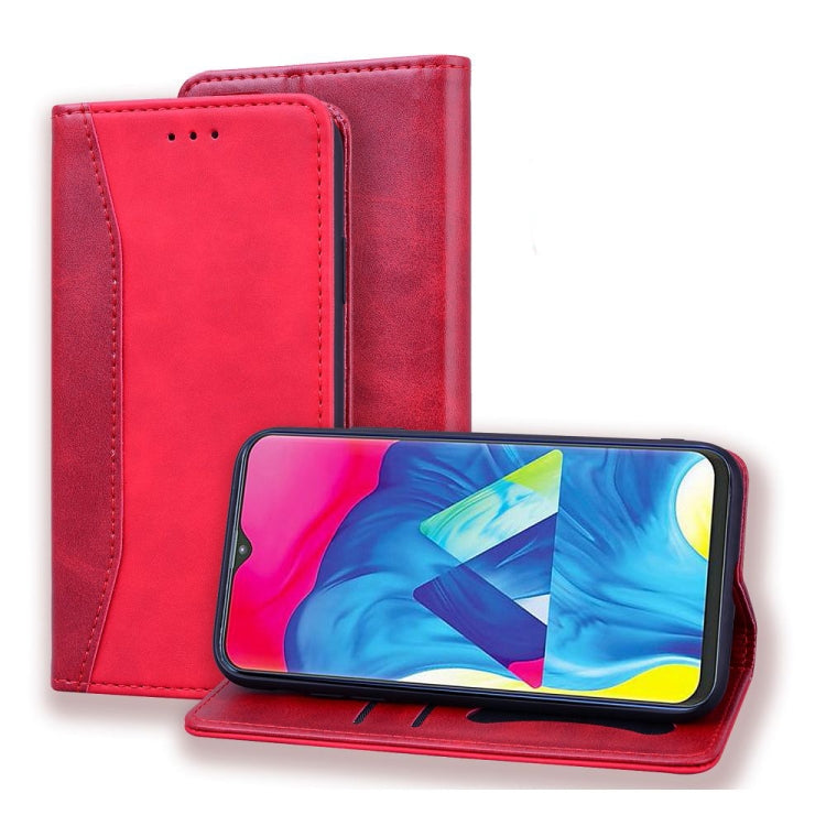 For Samsung Galaxy A11 / M11 Business Stitching Horizontal Flip Leather Case with Double Folding & Bracket & Card Slots & Photo Frame & Wallet