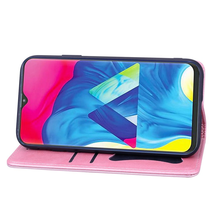 For Samsung Galaxy A11 / M11 Business Stitching Horizontal Flip Leather Case with Double Folding & Bracket & Card Slots & Photo Frame & Wallet