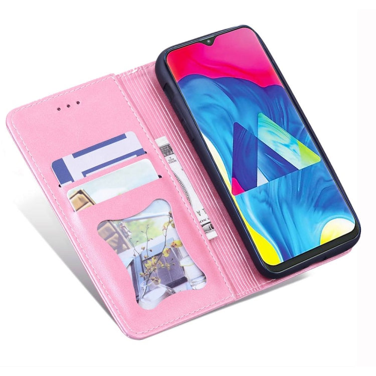 For Samsung Galaxy A11 / M11 Business Stitching Horizontal Flip Leather Case with Double Folding & Bracket & Card Slots & Photo Frame & Wallet