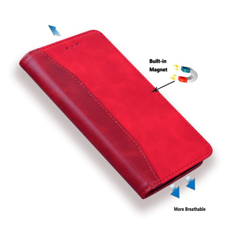 For Samsung Galaxy A20e Business Stitching Horizontal Flip Leather Case with Double Folding & Bracket & Card Slots & Photo Frame & Wallet