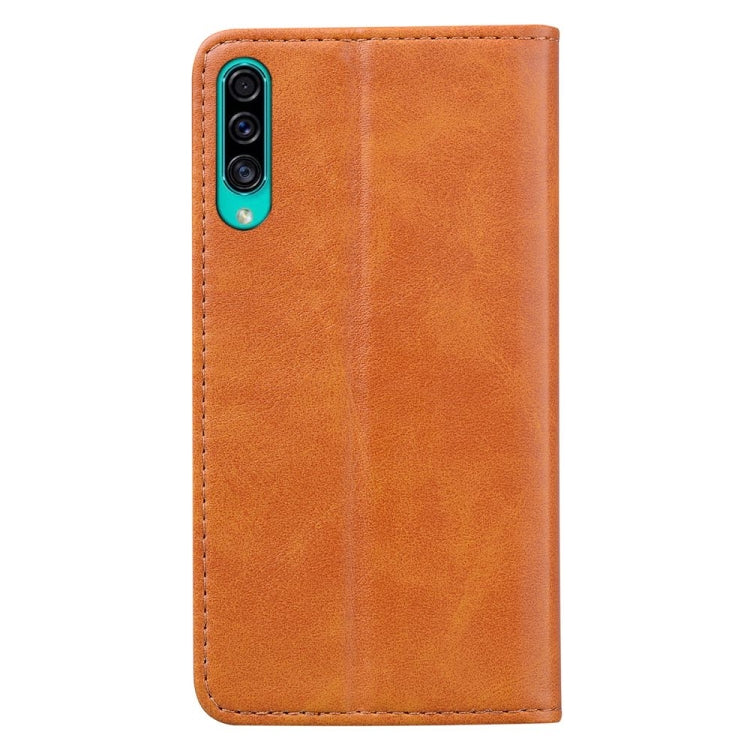 For Samsung Galaxy A50s / A50 / A30s Business Stitching Horizontal Flip Leather Case with Double Folding & Bracket & Card Slots & Photo Frame & Wallet