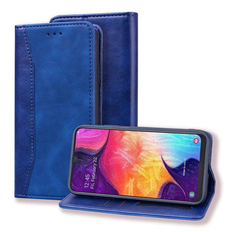 For Samsung Galaxy A50s / A50 / A30s Business Stitching Horizontal Flip Leather Case with Double Folding & Bracket & Card Slots & Photo Frame & Wallet