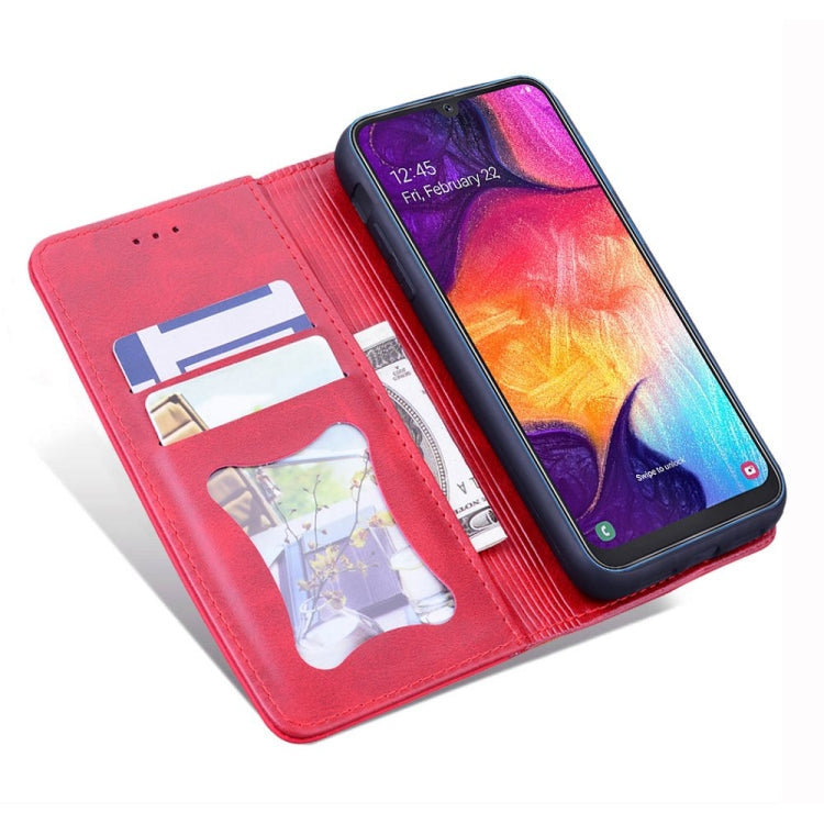 For Samsung Galaxy A50s / A50 / A30s Business Stitching Horizontal Flip Leather Case with Double Folding & Bracket & Card Slots & Photo Frame & Wallet