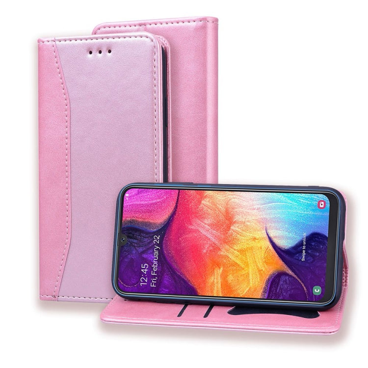 For Samsung Galaxy A50s / A50 / A30s Business Stitching Horizontal Flip Leather Case with Double Folding & Bracket & Card Slots & Photo Frame & Wallet