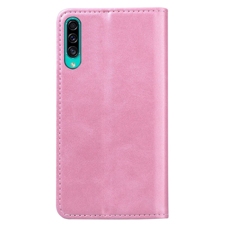 For Samsung Galaxy A50s / A50 / A30s Business Stitching Horizontal Flip Leather Case with Double Folding & Bracket & Card Slots & Photo Frame & Wallet