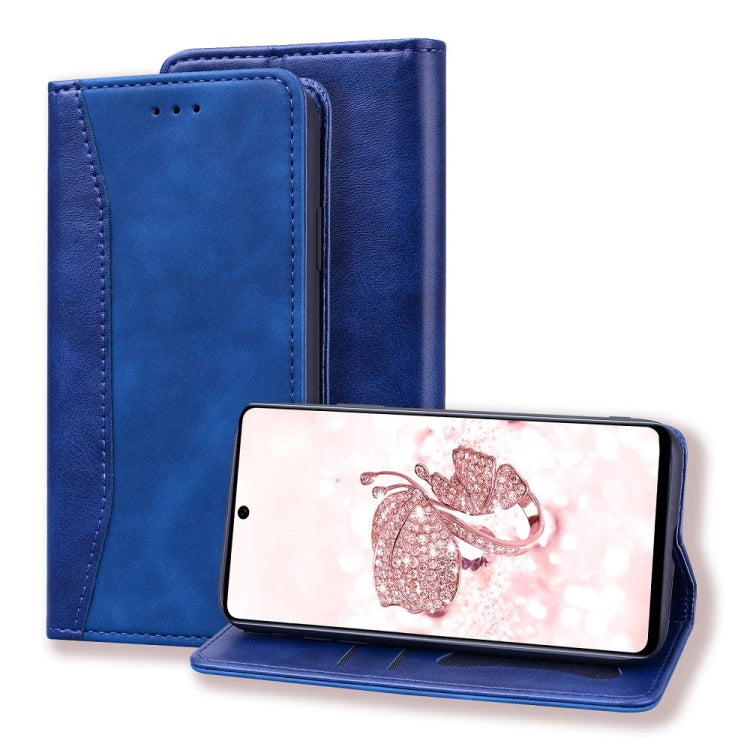 For Samsung Galaxy A51 Business Stitching Horizontal Flip Leather Case with Double Folding & Bracket & Card Slots & Photo Frame & Wallet