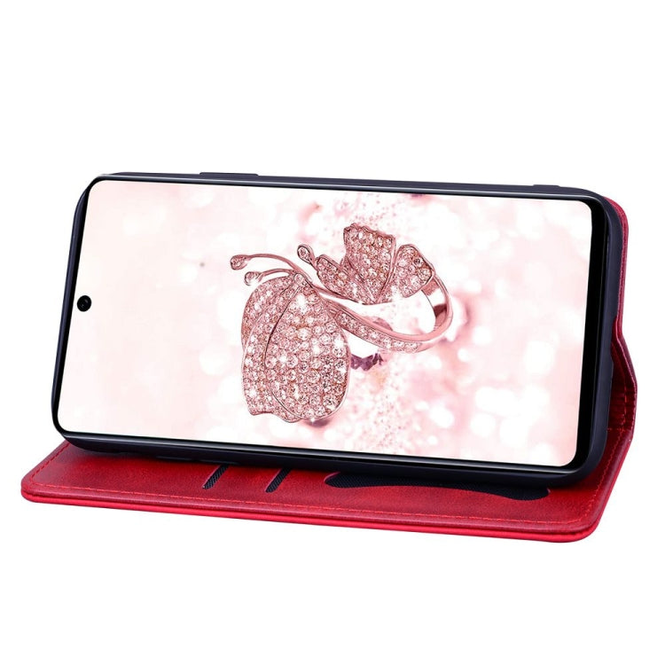 For Samsung Galaxy A51 Business Stitching Horizontal Flip Leather Case with Double Folding & Bracket & Card Slots & Photo Frame & Wallet