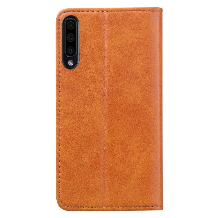 For Samsung Galaxy A70 / A70s Business Stitching Horizontal Flip Leather Case with Double Folding & Bracket & Card Slots & Photo Frame & Wallet