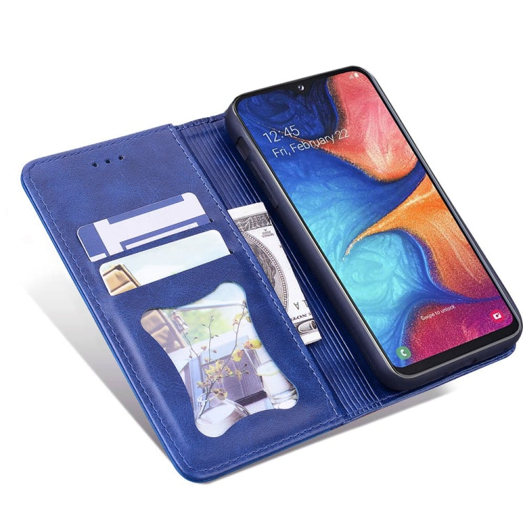For Samsung Galaxy A70 / A70s Business Stitching Horizontal Flip Leather Case with Double Folding & Bracket & Card Slots & Photo Frame & Wallet