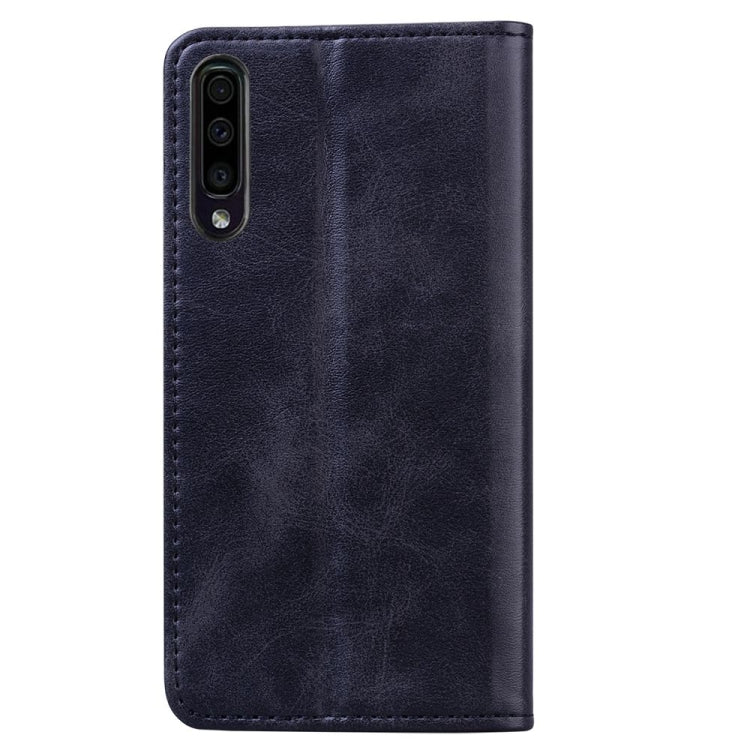 For Samsung Galaxy A70 / A70s Business Stitching Horizontal Flip Leather Case with Double Folding & Bracket & Card Slots & Photo Frame & Wallet