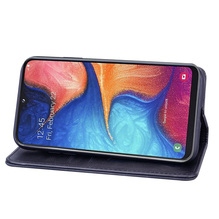 For Samsung Galaxy A70 / A70s Business Stitching Horizontal Flip Leather Case with Double Folding & Bracket & Card Slots & Photo Frame & Wallet