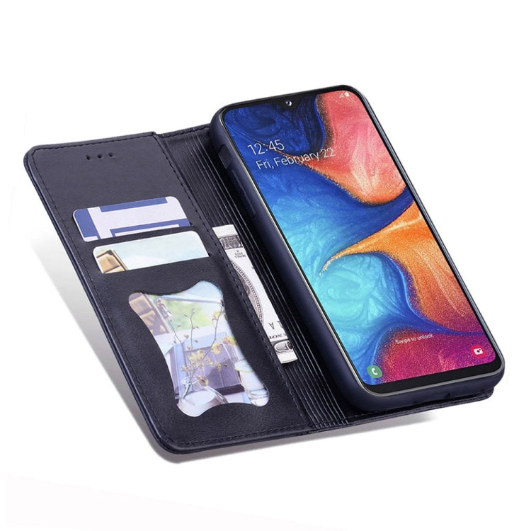 For Samsung Galaxy A70 / A70s Business Stitching Horizontal Flip Leather Case with Double Folding & Bracket & Card Slots & Photo Frame & Wallet