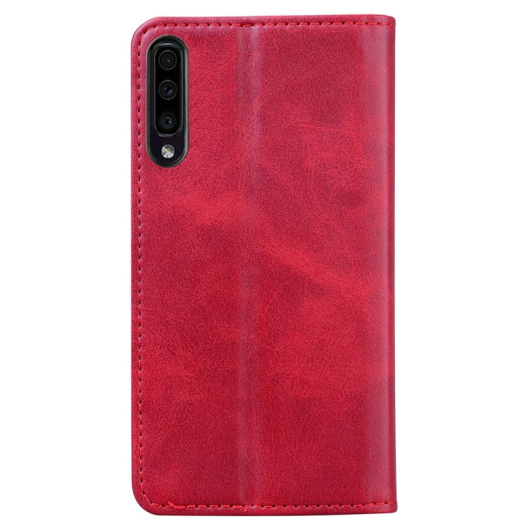 For Samsung Galaxy A70 / A70s Business Stitching Horizontal Flip Leather Case with Double Folding & Bracket & Card Slots & Photo Frame & Wallet